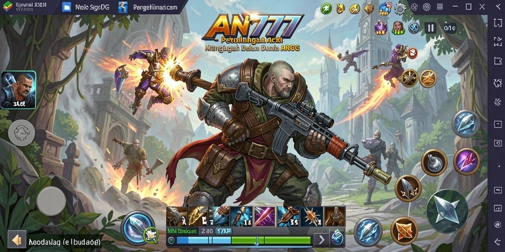 Screenshot AN777 menampilkan aksi epic dalam dunia ARPG yang mendalam.