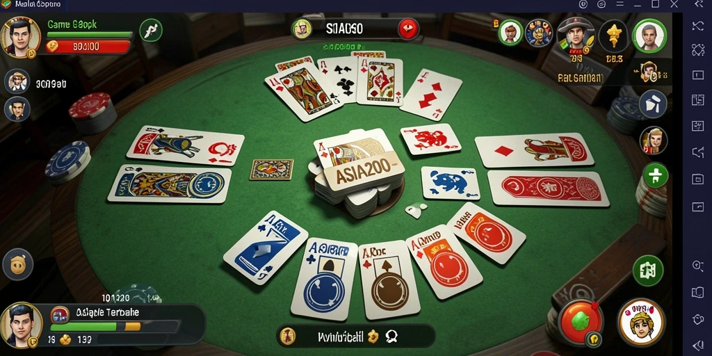 Tampilan gameplay ASIA200 yang seru dalam permainan Gaple.
