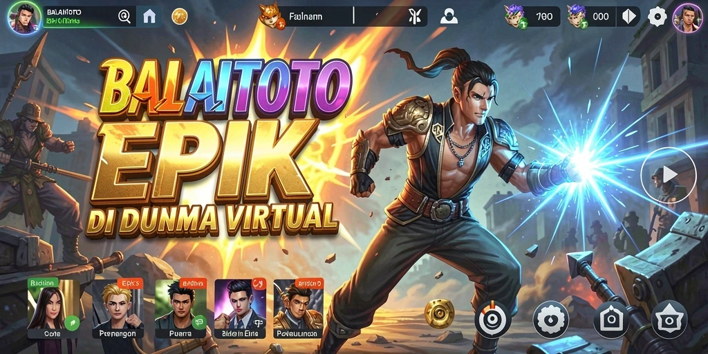 Screenshot gameplay BALAITOTO dengan pertarungan seru dan karakter unik.