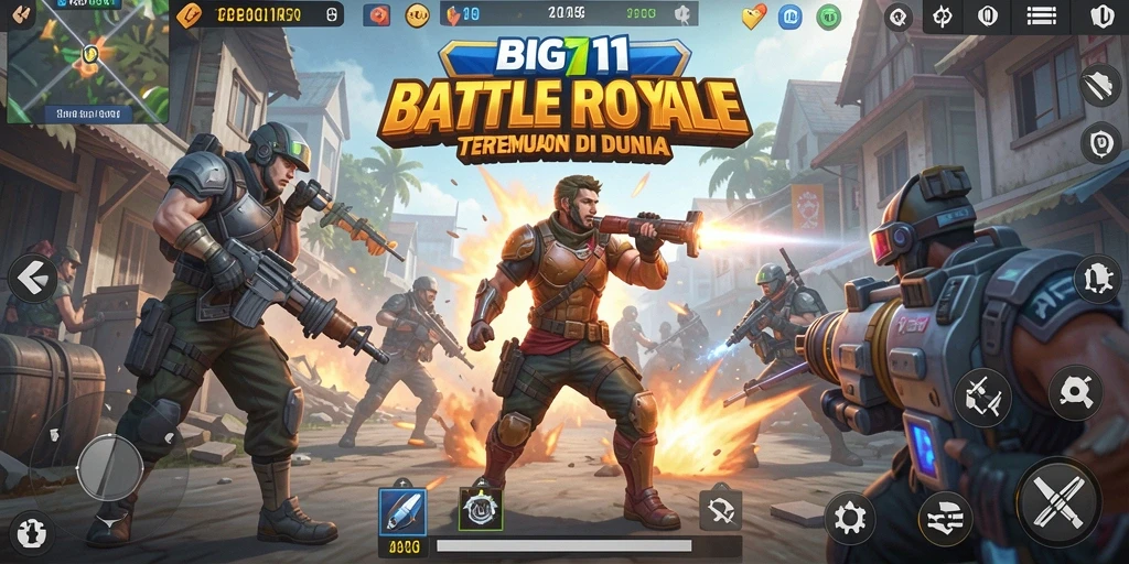 Tampilan gameplay menarik dari BIG11 yang penuh aksi Battle Royale.