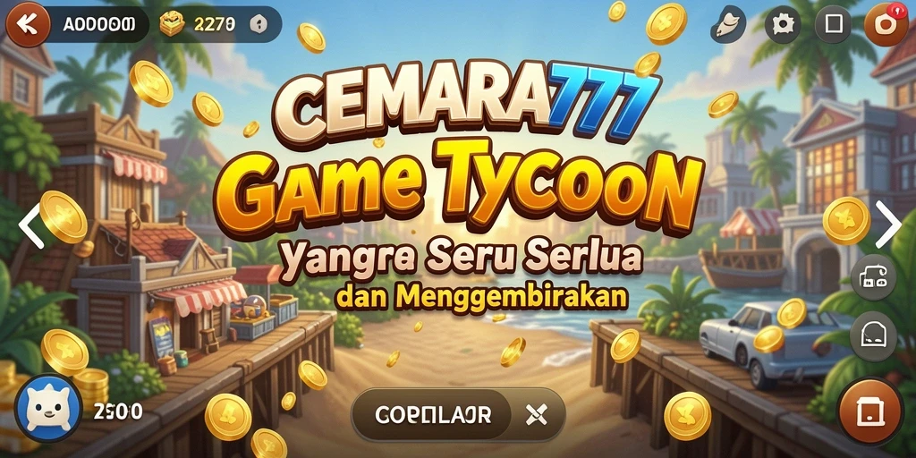 Tampilan gameplay CEMARA777 yang menampilkan pengelolaan bisnis yang seru.