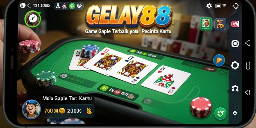 Tangkapan layar utama dari gameplay Gaple yang seru dan interaktif.