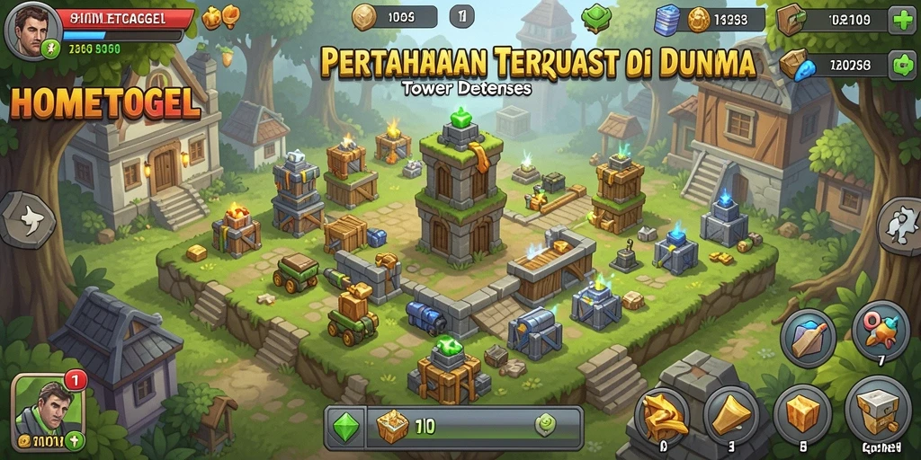 Gameplay HOMETOGEL yang intens dan mengasyikkan dalam Tower Defense.