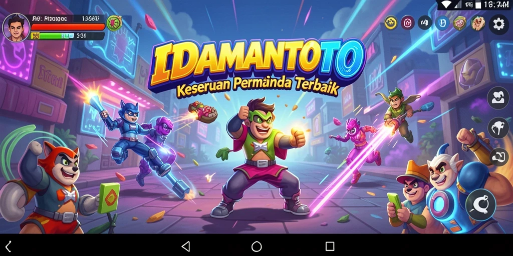 Tampilan gameplay seru dari IDAMANTOTO dengan berbagai level dan tantangan.