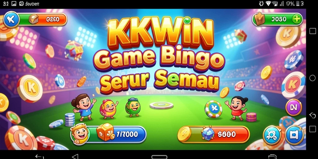 Tangkapan layar gameplay KKWIN menampilkan suasana Bingo yang seru.