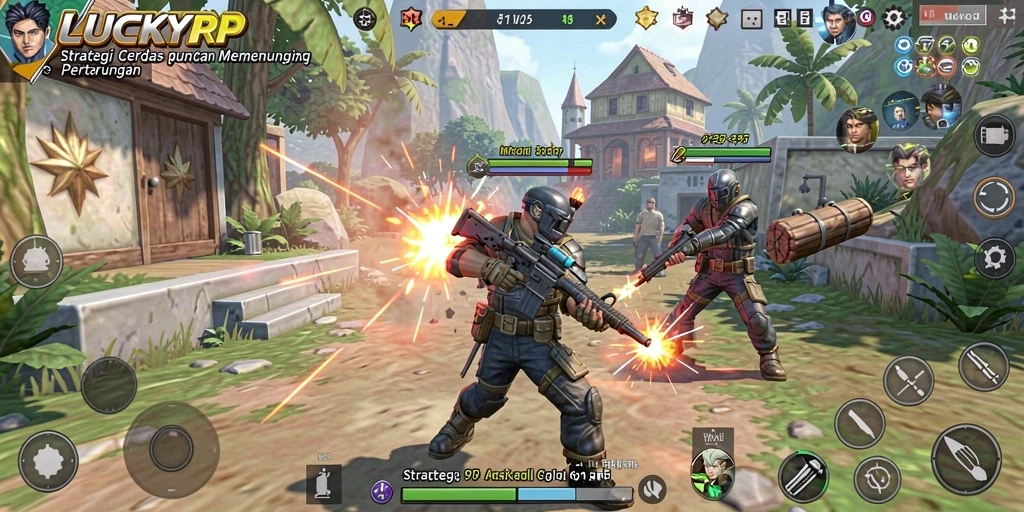 Gameplay menegangkan dalam LUCKYRP dengan strategi yang kompleks.