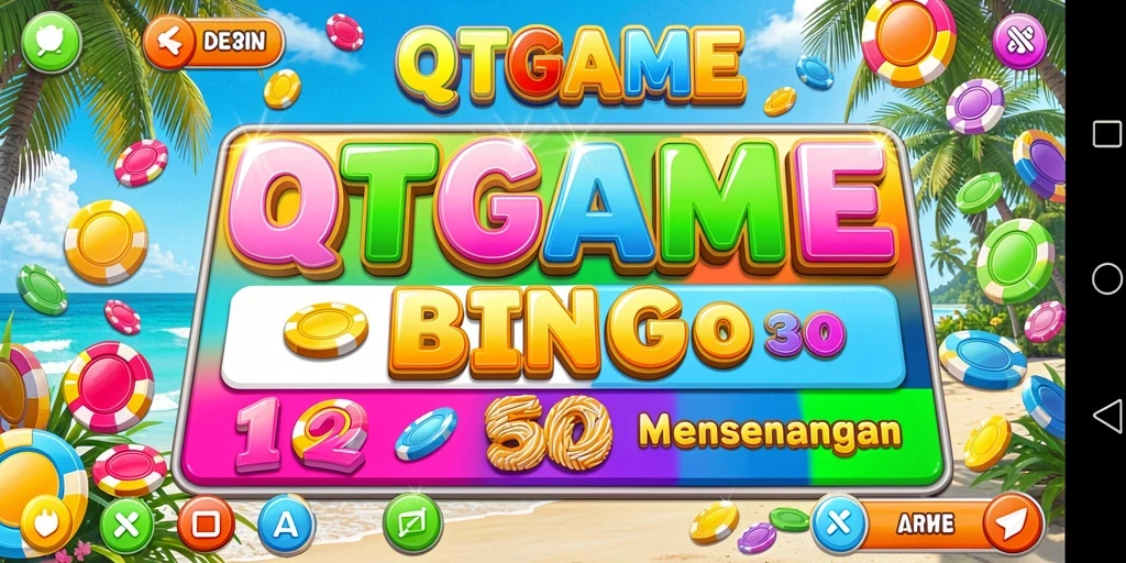Tampilan gameplay seru di QTGAME Bingo, penuh warna dan interaksi.