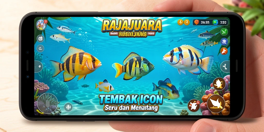 Tampilan gameplay menembak ikan yang menegangkan di RAJAJUARA.