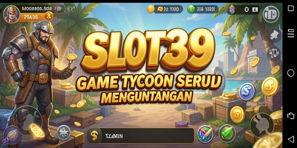 Screenshot gameplay SLOT39 dengan tampilan manajemen bisnis yang menarik.