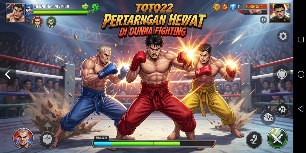 Tampilan gameplay intense dalam pertarungan TOTO22