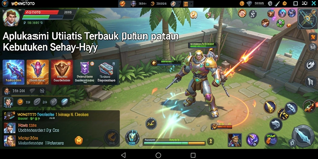 Tampilan utama WONGTOTO dengan berbagai fitur utilitasnya.