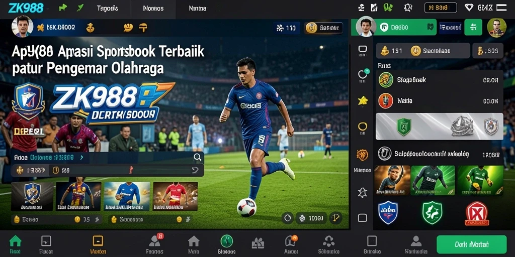 Tampilan gameplay menarik dari ZK988 untuk taruhan olahraga.